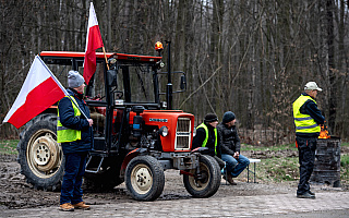 Rolnicy z Warmii i Mazur protestują na granicy z Litwą